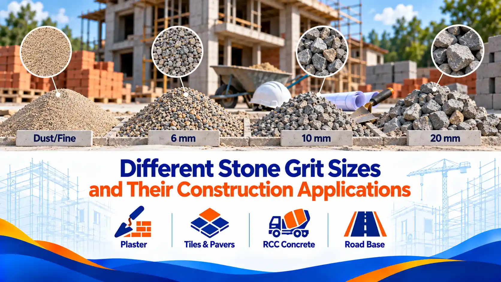 Different Stone Grit Sizes and Their Construction Applications